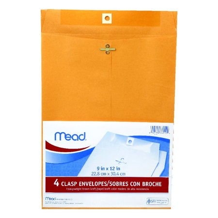 MEAD 9 in. W X 12 in. L Other Brown Envelopes , 4PK 76012